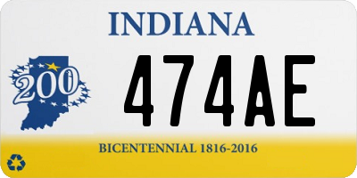 IN license plate 474AE