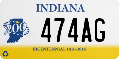 IN license plate 474AG