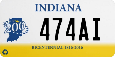 IN license plate 474AI