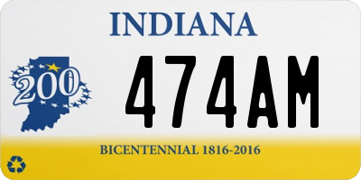 IN license plate 474AM