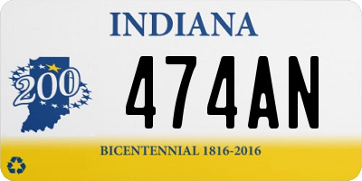 IN license plate 474AN