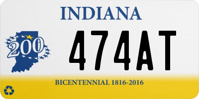 IN license plate 474AT