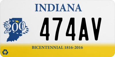 IN license plate 474AV