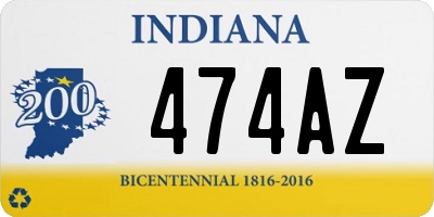 IN license plate 474AZ