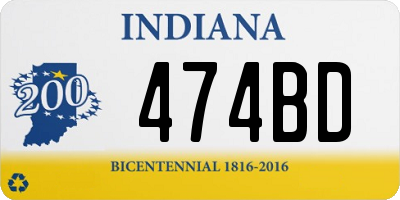 IN license plate 474BD