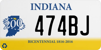 IN license plate 474BJ