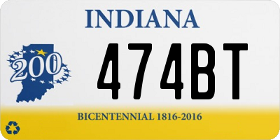 IN license plate 474BT