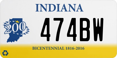 IN license plate 474BW