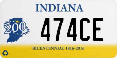 IN license plate 474CE