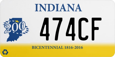 IN license plate 474CF