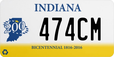 IN license plate 474CM