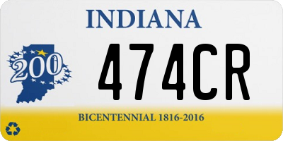 IN license plate 474CR