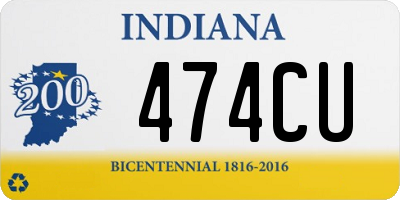 IN license plate 474CU