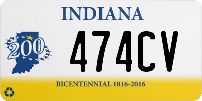 IN license plate 474CV