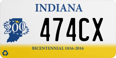 IN license plate 474CX