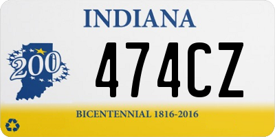 IN license plate 474CZ