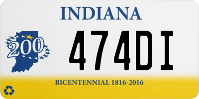 IN license plate 474DI