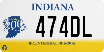 IN license plate 474DL