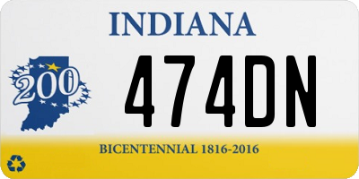 IN license plate 474DN