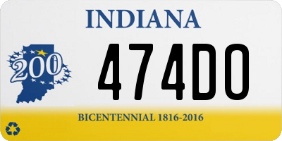 IN license plate 474DO