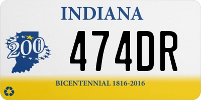 IN license plate 474DR