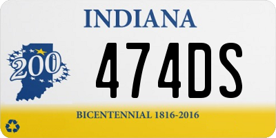 IN license plate 474DS