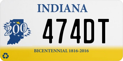 IN license plate 474DT