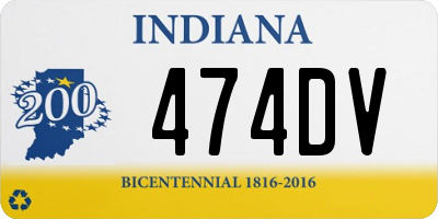 IN license plate 474DV