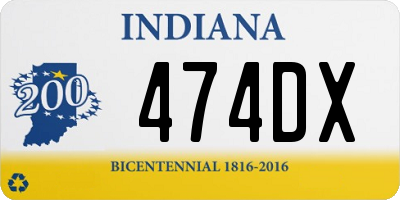 IN license plate 474DX