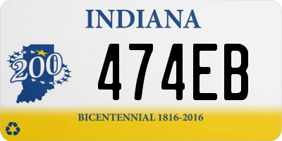 IN license plate 474EB