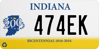 IN license plate 474EK