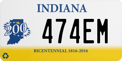 IN license plate 474EM