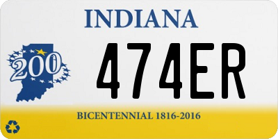 IN license plate 474ER