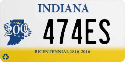 IN license plate 474ES