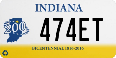 IN license plate 474ET