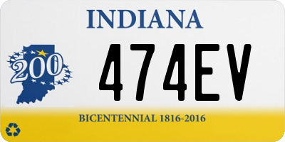 IN license plate 474EV