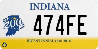 IN license plate 474FE