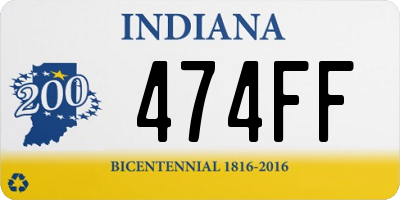 IN license plate 474FF