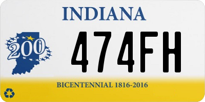 IN license plate 474FH