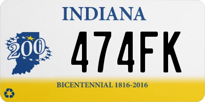 IN license plate 474FK