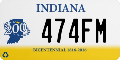 IN license plate 474FM