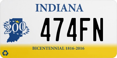 IN license plate 474FN