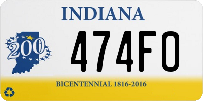 IN license plate 474FO