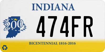 IN license plate 474FR