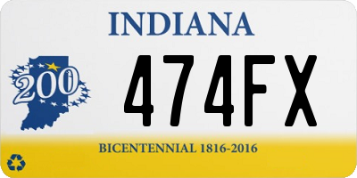 IN license plate 474FX