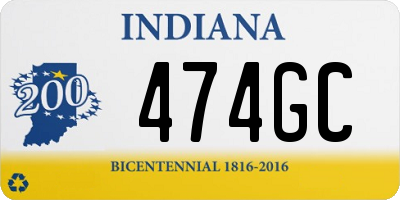 IN license plate 474GC