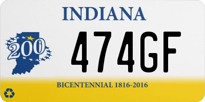 IN license plate 474GF