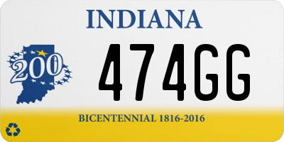 IN license plate 474GG