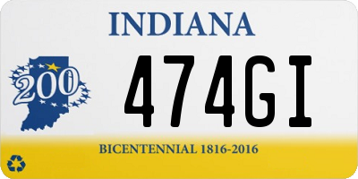 IN license plate 474GI