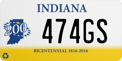 IN license plate 474GS